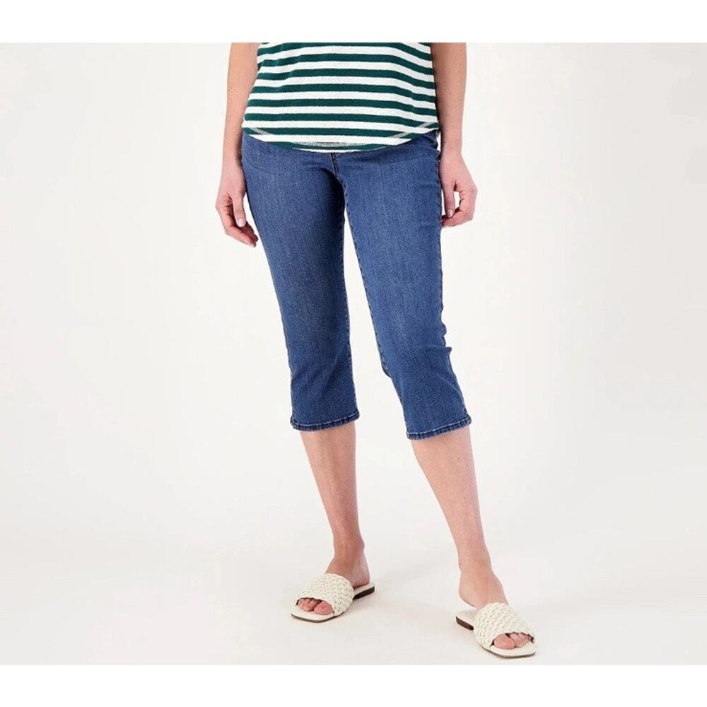 NYDJ Jeans Women’s PETITE Size 6P Curves 360 Slim‎ Straight Crop Capri Caliente